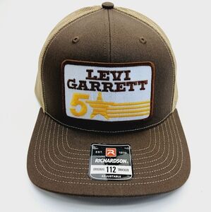 Tan and Brown Patch Hat with Structured Front